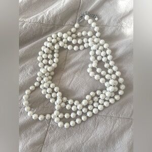 Elegant White Pearl Necklace